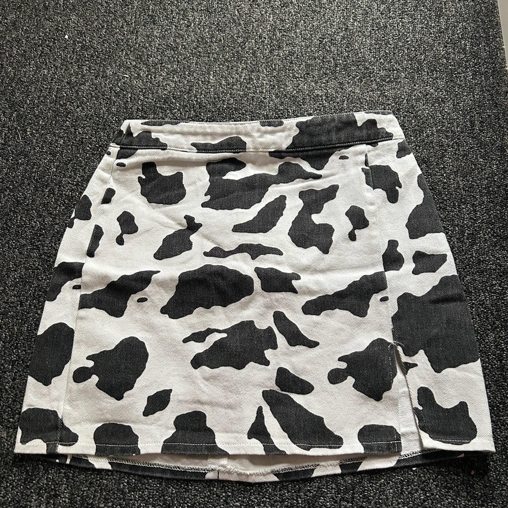 Cow Print Skirt